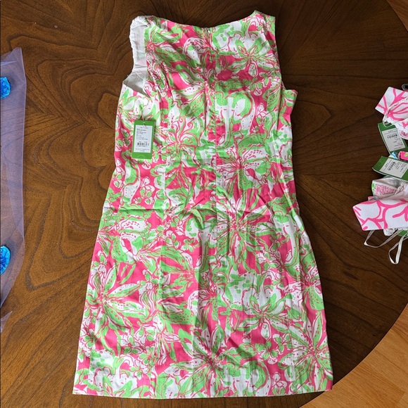 Lilly Pulitzer Dresses & Skirts - Lilly Pulitzer Hotty Pink & Lime Floral Shift Dress